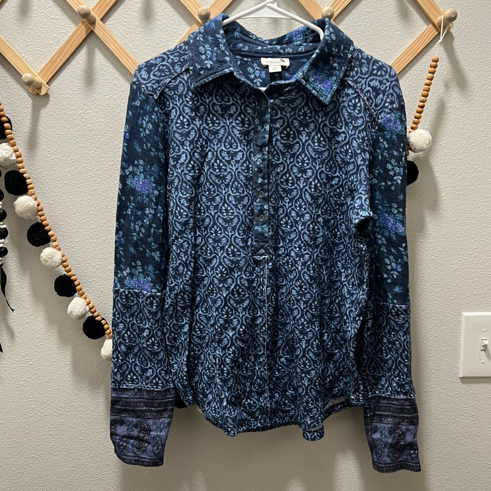 Sundance Half Button Down Top - image 1